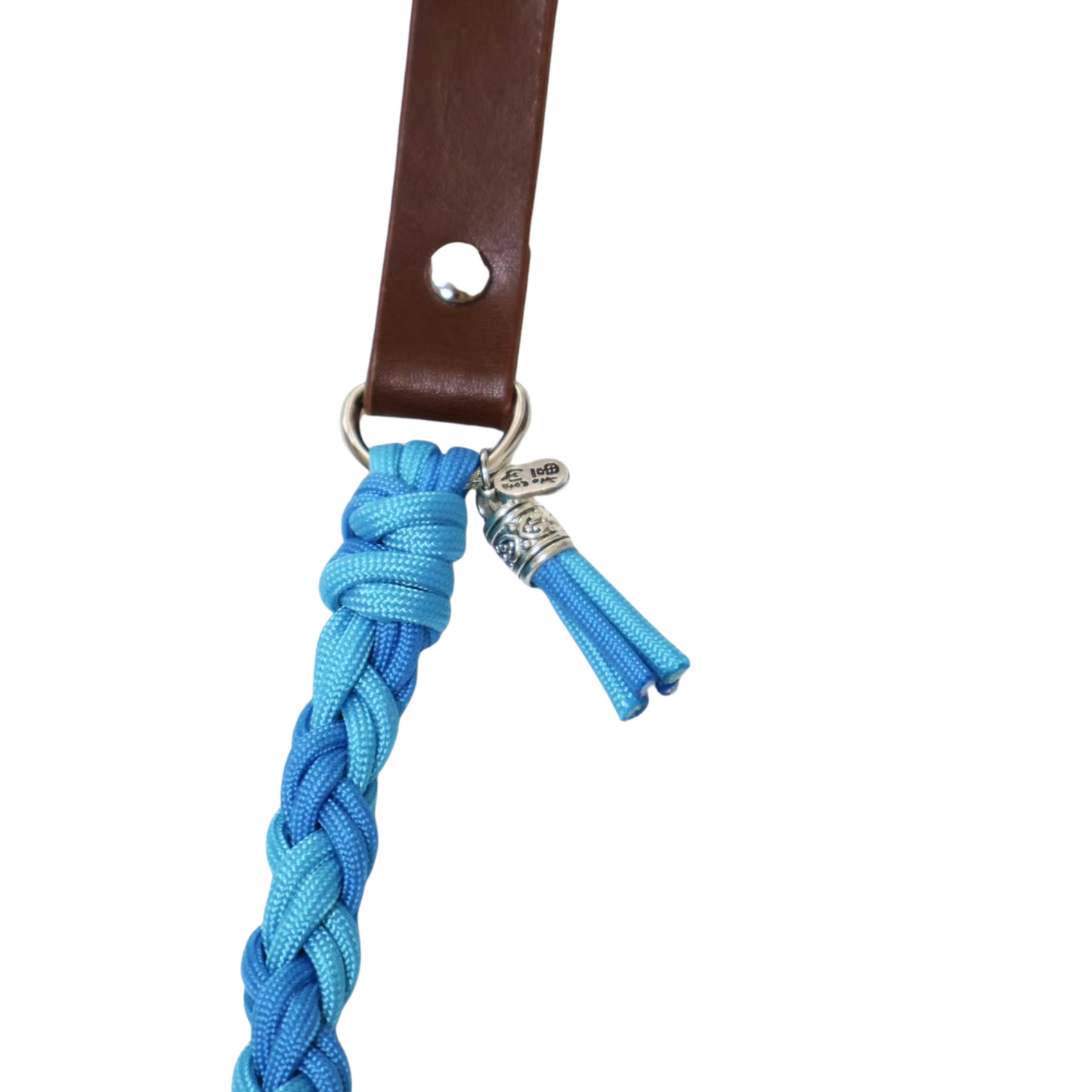 Handwoven Dog Leash with Leather Handle – Customizable Rope Leash for Pets