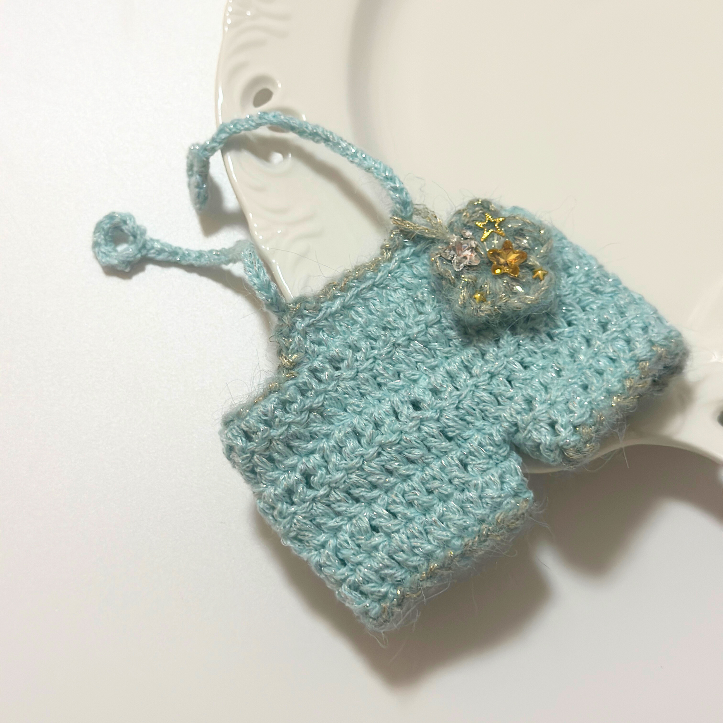 Cozy Knitted Suspender Set β Handmade for Labubu Dolls