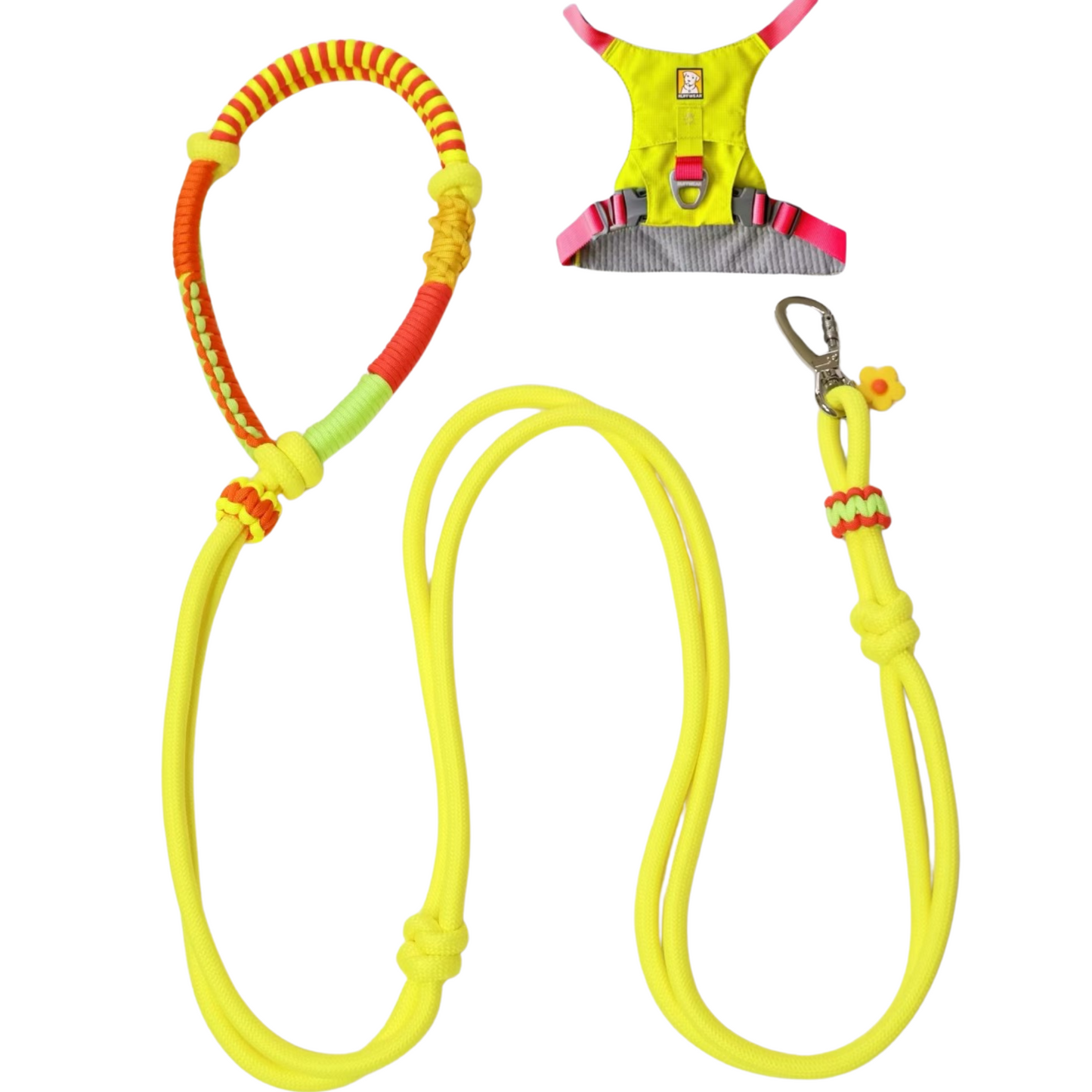 Handmade Yellow Dog Leash – Custom Rope Leash for All Dog Sizes, Original Design
