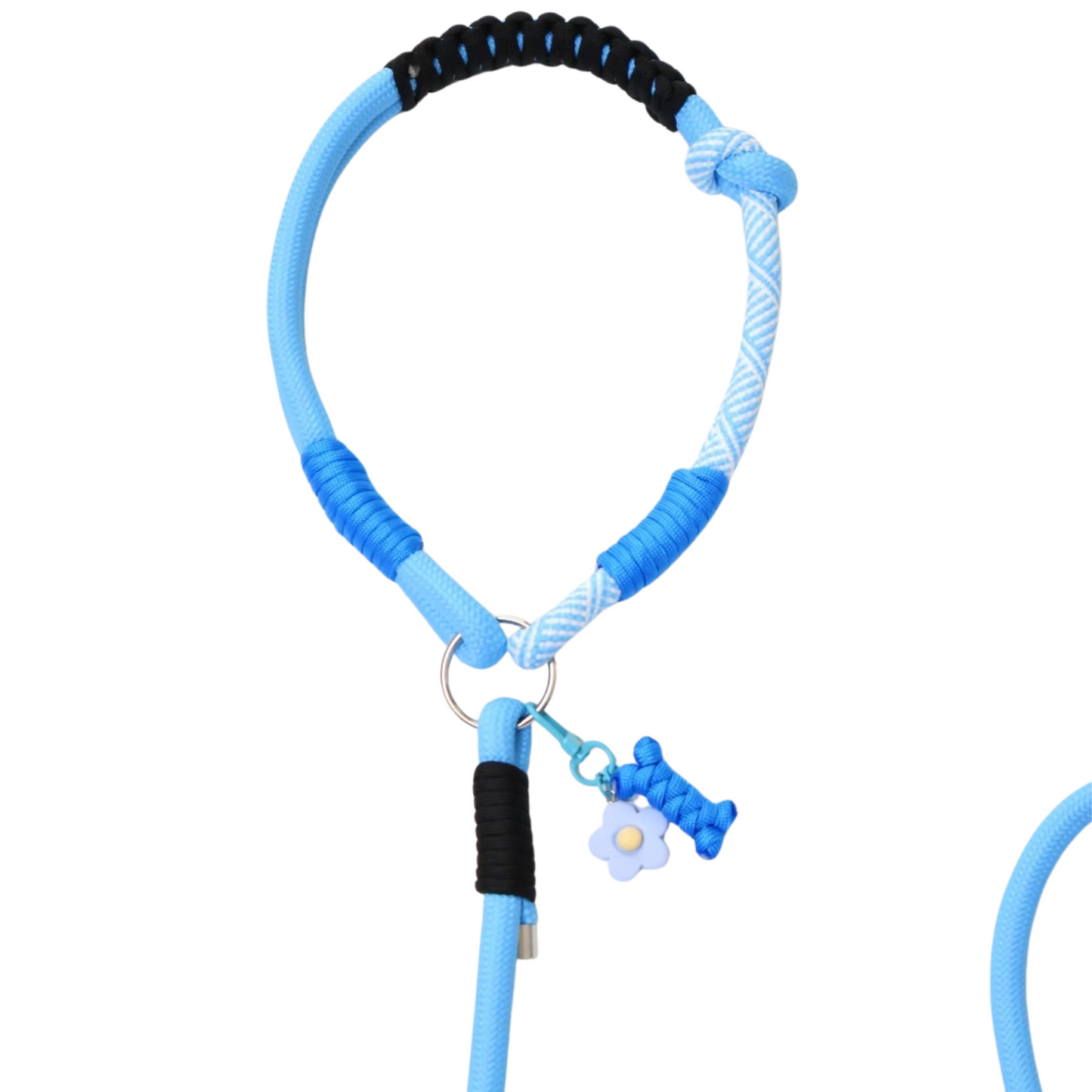 Handmade Color-Block Dog Leash – Custom Rope Leash with Original Design for Pets