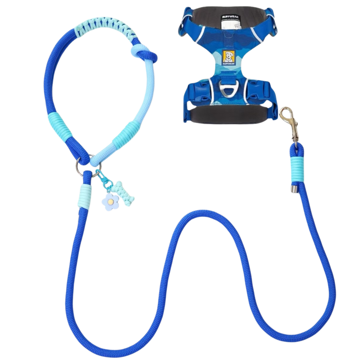 Handmade Color-Block Dog Leash – Custom Rope Leash with Original Design for Pets