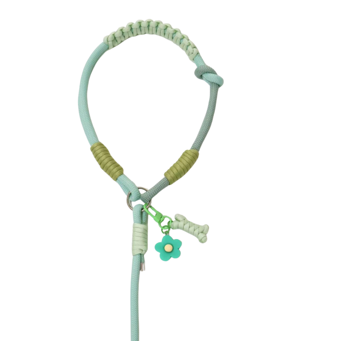 Handmade Color-Block Dog Leash – Custom Rope Leash with Original Design for Pets