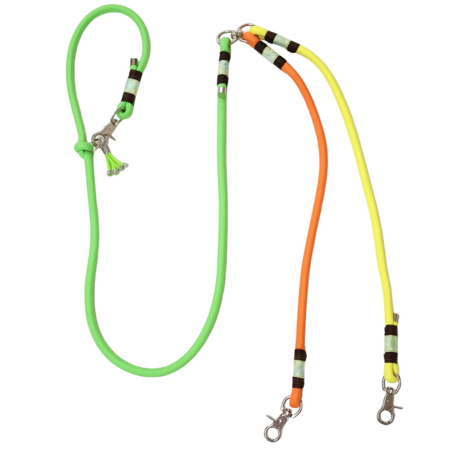 Custom Color Handmade Double Dog Leash – Dual Lead Rope Leash with Personalized Options