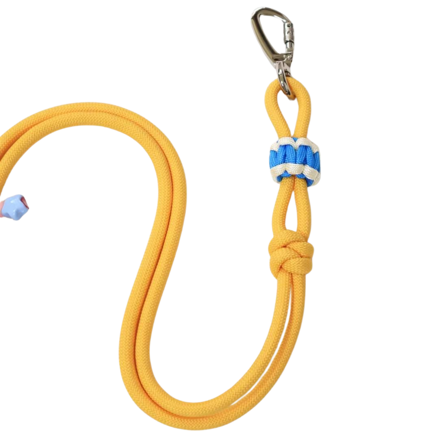 Colorful Rope Dog Leash with Custom Letter Beads – Handmade Multicolor Pet Lead