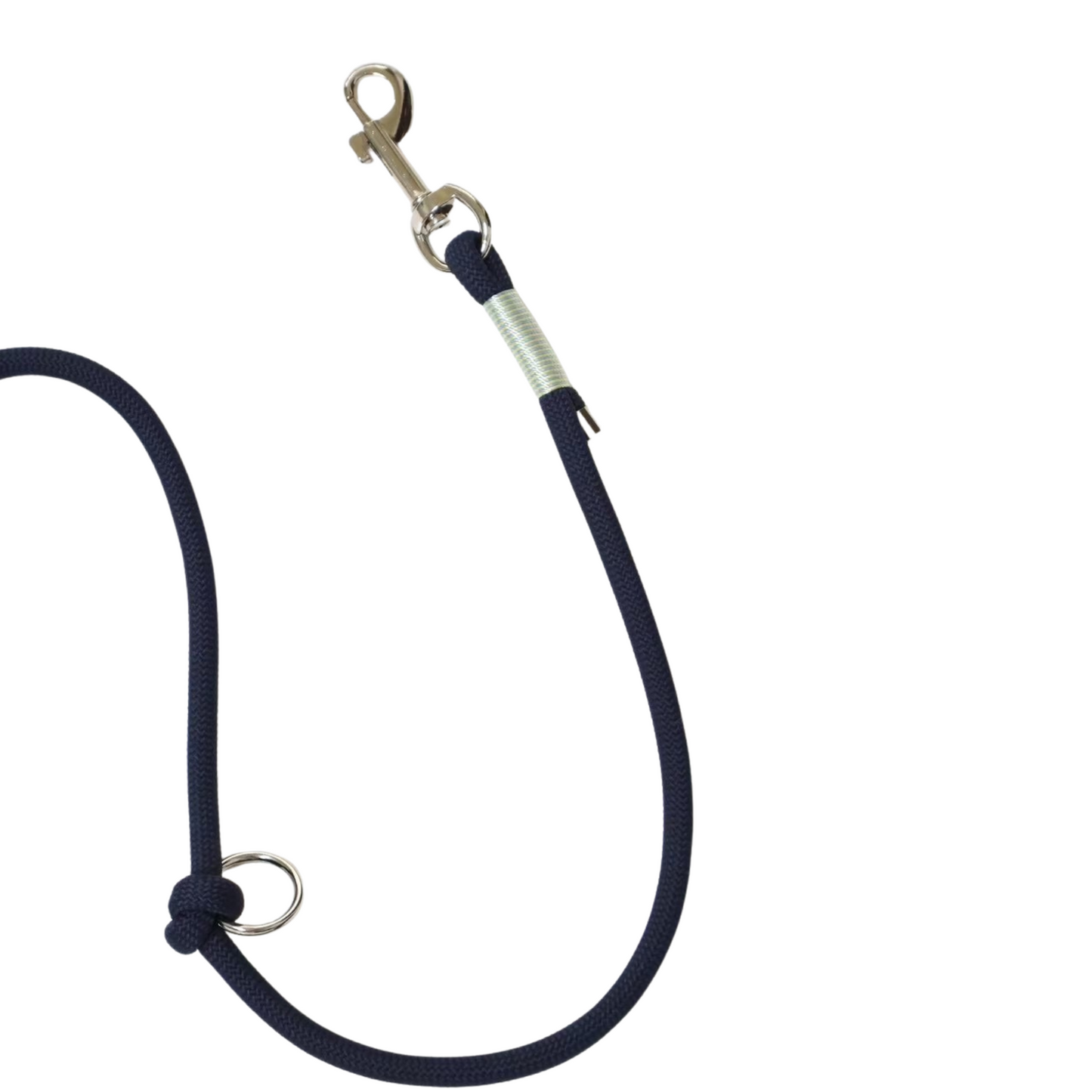 Handmade Adjustable Dog Leash Set โ Crossbody Floral Rope Leash with Matching Collar