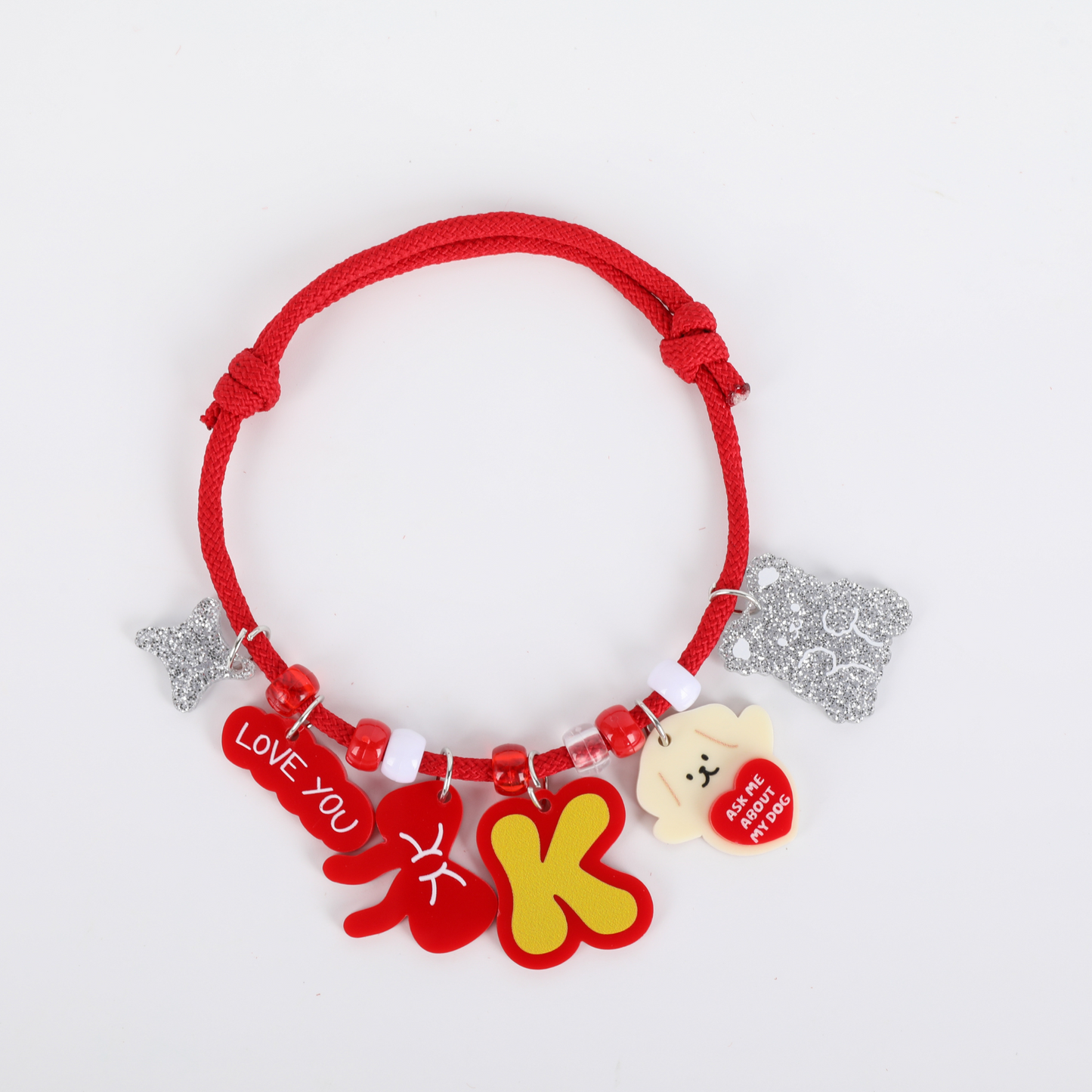 Personalized Handmade Pet Collar – Colorful Braided Charm Necklace for Dogs & Cats – Custom Birthday Gift