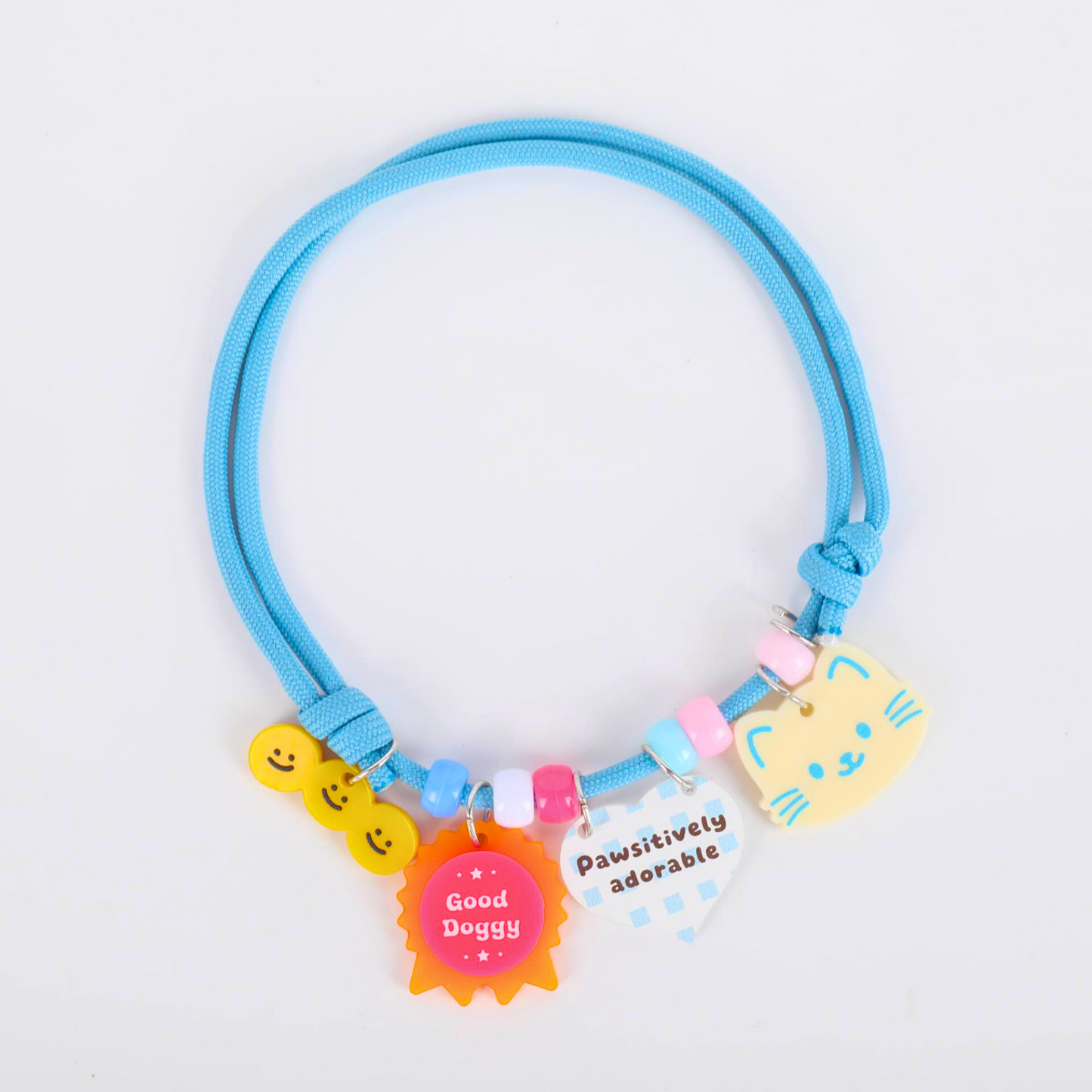 Personalized Handmade Pet Collar – Colorful Braided Charm Necklace for Dogs & Cats – Custom Birthday Gift