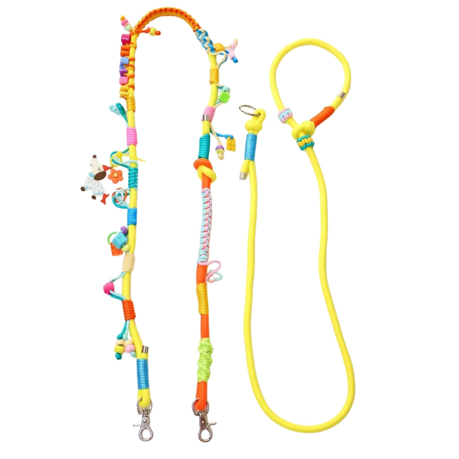 Handmade colorful dog leash rope, durable pet walking lead for small and medium dogs by BubuRooms