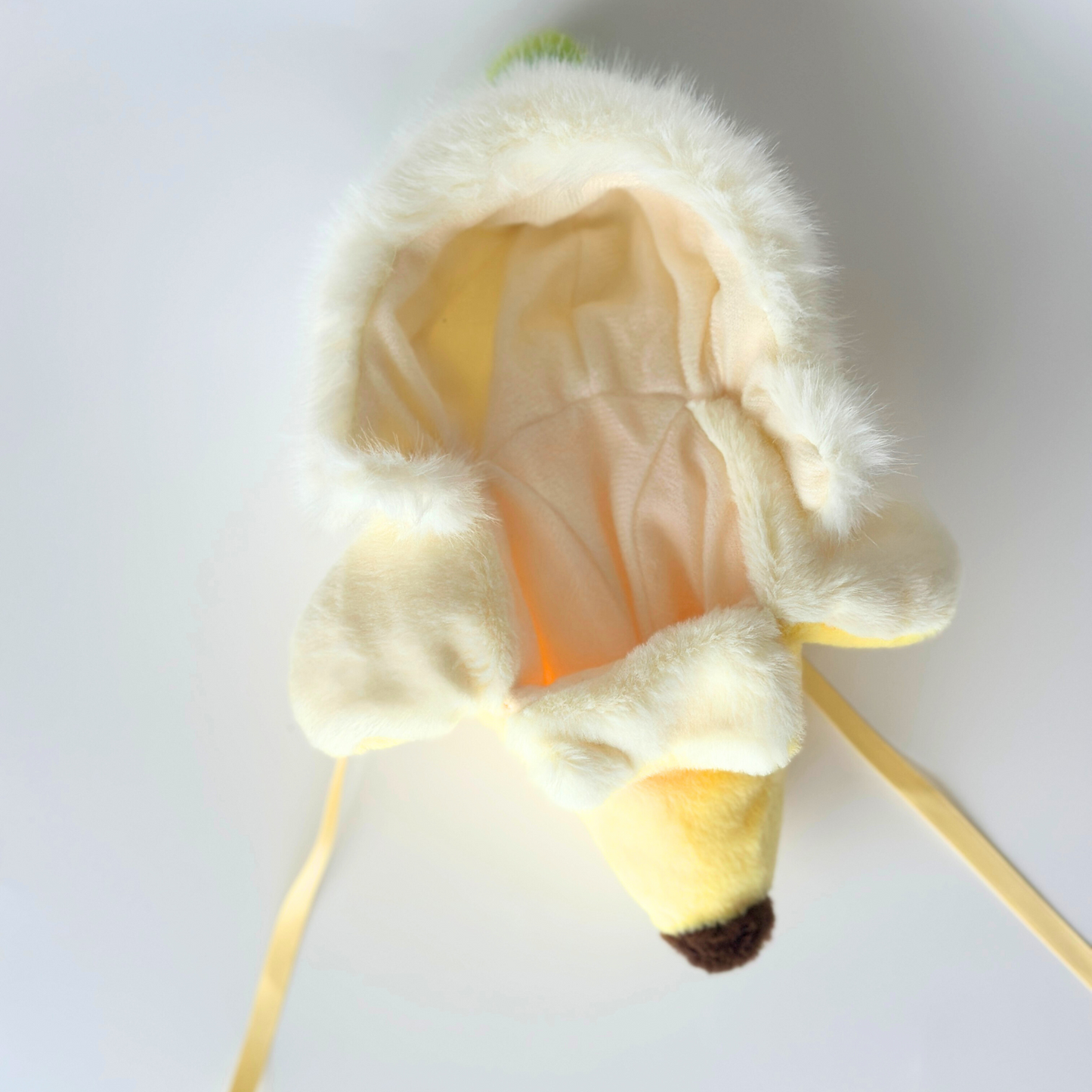 A banana oufit displayed on a white background