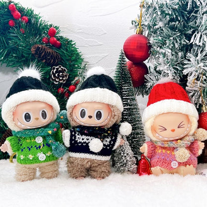 Cozy Winter Knit Set – Handcrafted Sweater Outfit for Labubu