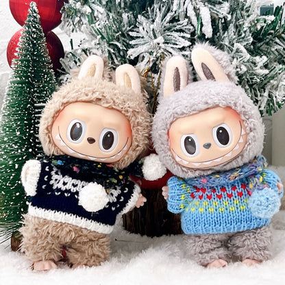 Cozy Winter Knit Set – Handcrafted Sweater Outfit for Labubu