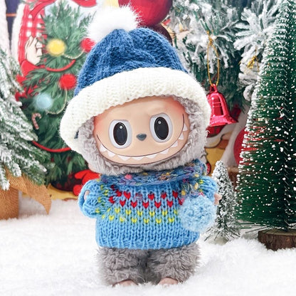 Cozy Winter Knit Set – Handcrafted Sweater Outfit for Labubu