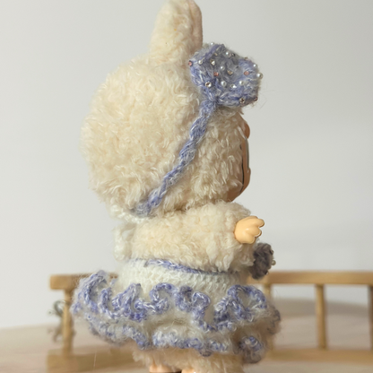 Labubu Fluffy Mohair Tutu Dress Set – Handmade for 15-17cm Labubu