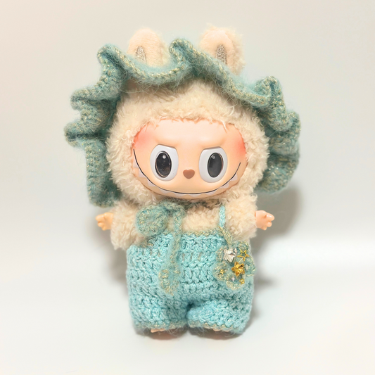 Cozy Knitted Suspender Set – Handmade for Labubu Dolls