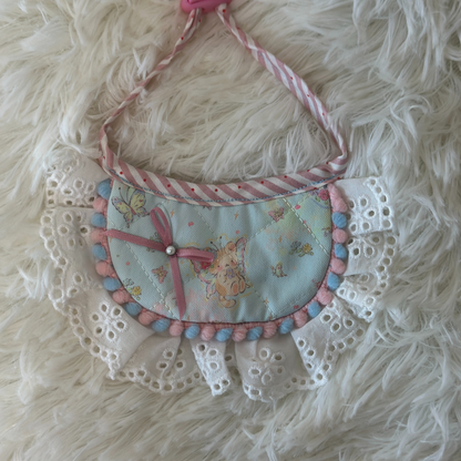 Handmade Adjustable Double-Side Lace Pet Bib – Cute Ruffle Collar for Cats or Small Dogs | Handmade Pet Bandana | Frilly Neck Accessory