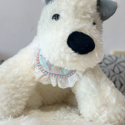 Handmade Adjustable Double-Side Lace Pet Bib – Cute Ruffle Collar for Cats or Small Dogs | Handmade Pet Bandana | Frilly Neck Accessory