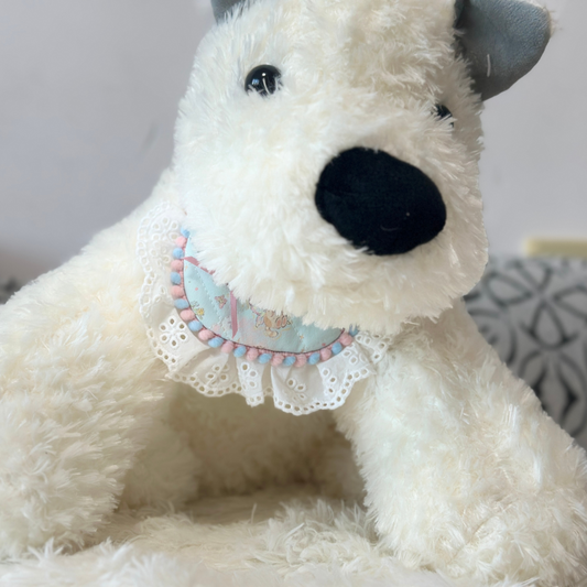 Handmade Adjustable Double-Side Lace Pet Bib – Cute Ruffle Collar for Cats or Small Dogs | Handmade Pet Bandana | Frilly Neck Accessory