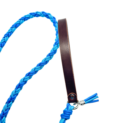 Handwoven Dog Leash with Leather Handle – Customizable Rope Leash for Pets