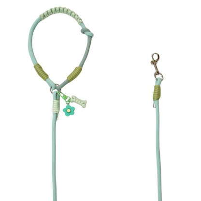 Handmade Color-Block Dog Leash – Custom Rope Leash with Original Design for Pets