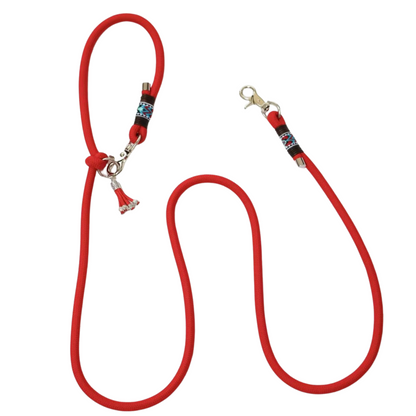 Adjustable Hands-Free Dog Leash – Custom Color Rope Leash with Shoulder Strap & Boho Details