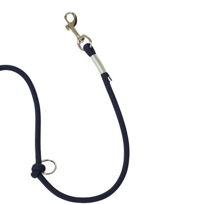 Handmade Adjustable Dog Leash Set – Crossbody Floral Rope Leash with Matching Collar